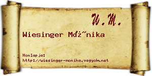 Wiesinger Mónika névjegykártya